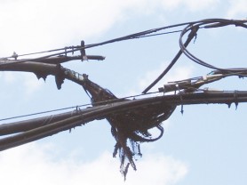 A damaged cable (GT&T photo) 