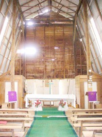 Kamarang Church - interior to altar