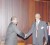 UG Vice Chancellor Professor Lawrence Carrington meeting President Bharrat Jagdeo