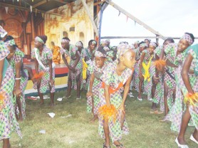 Ibo Group dancers performing for the audience.