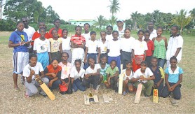 In this Orlando Charles photo, participants and members of the Al Sport and Tour Promotions at the conclusion of the Windball Development Programme at the GTU ground.   