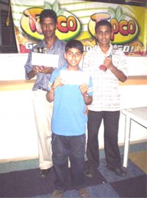 From left are Sham Khan, Saeed Ali and Raan Motilall. 