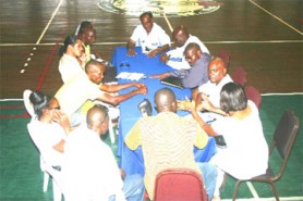 Members of GABF, GABA and LABA caught in this Orlando Charles photo, in deep conversation at yesterday’s stakeholders meeting with the NSC.  