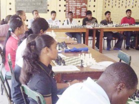 Students and teachers on the Essequibo coast listen attentively to a group of chess trainers from the Guyana Chess Federation. The GCF, in association with the Ministry of Culture, Youth and Sport, held a one-day workshop last Saturday at the Anna Regina Multilateral school. 