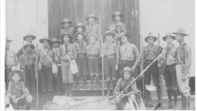 Father Darke and the St Stanislaus troop, 1978