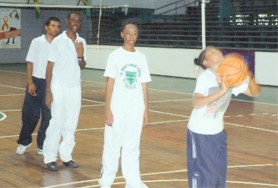 Students participating in a physical education session as part of the school cirriculum.