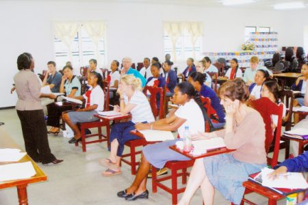 Teachers in training at the Cyril Potter College of Education