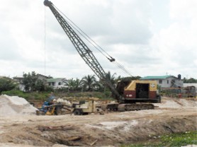Land development works underway  