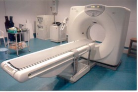 A CT scanner    