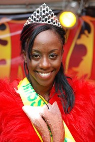 The new Miss JamZone Charis Joseph poses with her crown