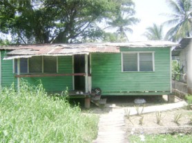 The shack in Stevedore Squatting area where it is believed that Rorhema Dookie was held after being kidnapped on August 26. Police searched the shack early yesterday morning and arrested a man suspected to have been working for the kidnappers.  