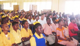 Attentive listeners! Students from the schools that made gained 95% or more attendance over the last academic year 2008/09.