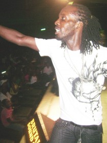 GT leh me hear you! said Mavado as he pointed the microphone at the crowd who sang along. (Rawle Toney Photo) 