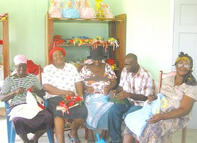 From right to left: Pansy David, Mark and Judy Archibald, Brenda Fordyce and another member. 