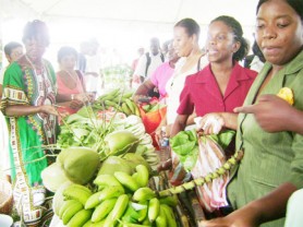 Teachers cashing in on the low-priced produce on sale at the open day