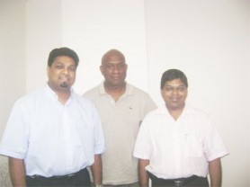 CHI team: From left are Dr Ghanshan Singh, Dr Gary Stephens and Dr Pratik Soni. 