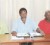 From left, Sabiola Grey, Robin Roberts, Noel Adonis, Laurence Adonis and Theodore Henry at yesterday’s press briefing at the Guyana Olympic Association, building. 