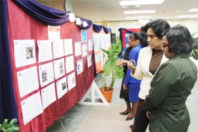 Staff Members of the Caribbean Community (Caricom) Secretariat viewing exhibits at the inaugural Human Resource Management Exposition. The Exposition was held headquarters of the Caricom Secretariat on Thursday and Friday. It was designed to highlight the roles, responsibilities, and functions, as well as the achievements of the Human Resource Management Programme of the Caricom Secretariat. (Photo courtesy of Caricom’s Public Information Unit.)