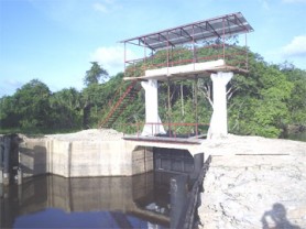 One of the newly-rehabilitated Lama sluices which was re-commissioned yesterday.  