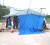 The tent and road block at the Kwakwani Airstrip. 