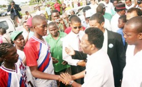 Moment to cherish: A young East Bank footballer’s meets the King