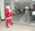  Santa spreading Christmas cheer at the Cheddi Jagan International Airport)
