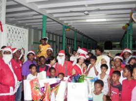 Residents of the New Nazareth Home of St Vincent DePaul  were excited on Tuesday evening  when staff of Scotia bank visited and presented gifts to them.  