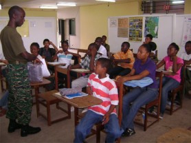 Children in one of the sessions with an instructor