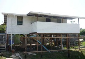 The newly-built, two-bedroom house presented to the Tyson family.