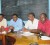 Regional Chairman, Zulfikar Mustapha (second, left) addresses the media. Others in photo from left to right are: Faizal Jafarally; Community Relations Officer, Office of the President, Bhadase Poonai; Regional Executive Officer and Shelton Daniels; Principal Personnel Officer.