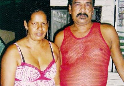Hansraj Samaroo and his wife Kumarie in happier times