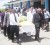 Final rites: The casket holding the body of horticulturist, political activist and electrical engineer Boyo Ramsaroop (inset) being taken from the Redeemer Lutheran Church yesterday following a funeral service. Glowing tributes by several prominent public figures, his family and friends were delivered at the funeral service following which Ramsaroop’s remains were cremated at the Good Hope Crematorium on the East Coast of Demerara.