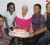 Paying tribute! Final year students of Sociology of the University of Guyana honoured centenarian Celestine Shipley with a birthday breakfast and cake later in celebration of her 101 milestone on Wednesday. Shipley resides at Archer’s Home. The class has adopted the home to work with the elderly as part of a social work and aging course.  In photo from left to right are Odetta Noel, Audrey Crawford, Jihan Tyrrell and Michelle Profitt. Missing from photo are Hollis Taylor and Stacy Frank Alleyne.