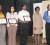 Representatives of Citizens Bank, GBTI, GT&T, Ansa McAl and Republic Bank pose with their certificates of corporate membership after receiving them at an acknowledgment ceremony held at the Theatre Guild Playhouse yesterday.