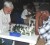 Michael Pereira (left) and Wendell Meusa battle for the lead spot in the KeiShar’s Fide Qualifier chess tourney on Saturday.