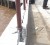 Cracks in the concrete where the railings for the wharf are embedded. The cracks were reportedly as a result of work done by the Ministry of Works at the Supenaam stelling. 