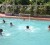 All eyes on the ball as swimmers compete in a mini Water Polo match hosted at the Colgrain Swimming Pool. 