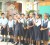 Primary level students from Region Eight as they sang a song of unity to the gathering yesterday at the opening of the Hinterland Scholarship Students’ Dormitory at Liliendaal.  The facility, which cost government $95.4M, was designed to house 108 students who will need to access schools in and around the capital. 