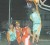 An East/West Fire player (right) leaps for a rebound during the game against Eagles Sunday Night at the Burnham Court (Orlando Charles photo)