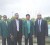 Minister of Tourism, Manniram Prashad, Minister of Culture, Youth and Sport, Dr. Frank Anthony, Guyana Cricket Board secretary Anand Sanasie and captain Ramnaresh Sarwan yesterday at the Princess Hotel.