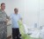 Dr Bheri Ramsarran accepts the dental chair and equipment from Lieutenant Colonel Tod Furtado, US Military Liaison Office, US Embassy at the East La Penitence Health Centre yesterday.