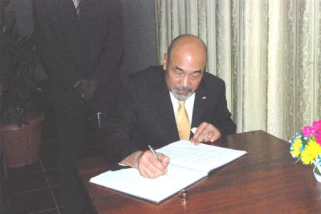 Solitary figure – President Bouterse