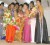 Miss Queen of Essequibo 2010 Seromanie Choomanlall (seated) flanked by the other contestants. 