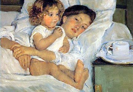 Breakfast in Bed by Mary Cassatt