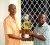 Organiser Lyall Gittens, left, receives the trophies from Troy Peters of Banks DIH Limited.