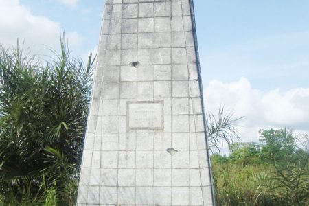 A monument erected in 1976 commemorates the tenth anniversary of the country’s independence 