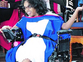 Shamla Maharaj at her graduation ceremony