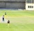 A fielder takes a catch in the outfield at the Guyana National Stadium yesterday in the match with the Rest Team and Essequibo. (Orlando Charles photo)