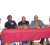 President of the Alpha United club Odinga Lumumba (third right)briefs the media of his upcoming plans to stage an international club tournament while stating that his team will no longer play for prize monies under one million dollars. (Orlando Charles photo)