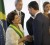 Brazil's President Dilma Rousseff speaks with Spain's Prince Felipe during a reception after she was sworn in to office, in Planalto Palace in Brasilia January 1, 2011. (REUTERS/Ricardo Moraes)